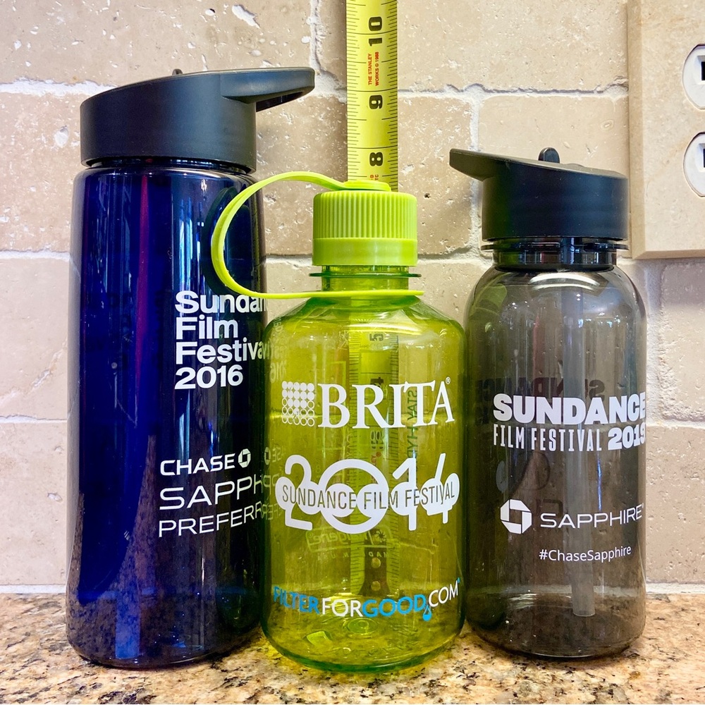 Sundance Film Festival Souvenir Water Bottles - 3 - 2014, 2016, & 2019 Collector